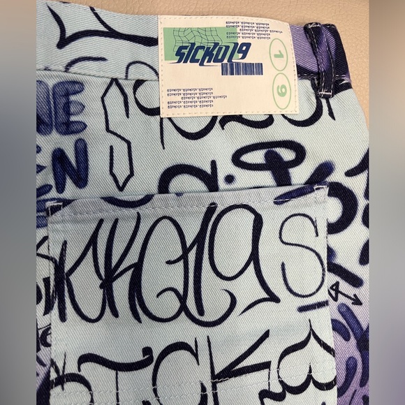 NWT - Pull & Bear x Sicko 19 Men’s Denim Shorts - Size 34 - Picture 6 of 8